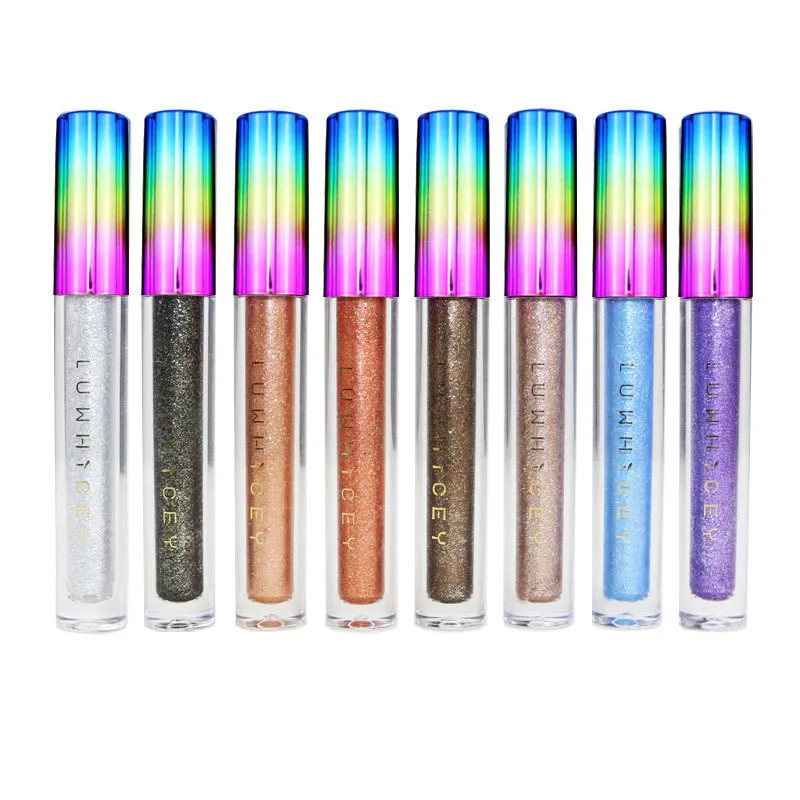 8 цветов жидкие тени для век макияж глаз Блестящий Бриллиант долговечные