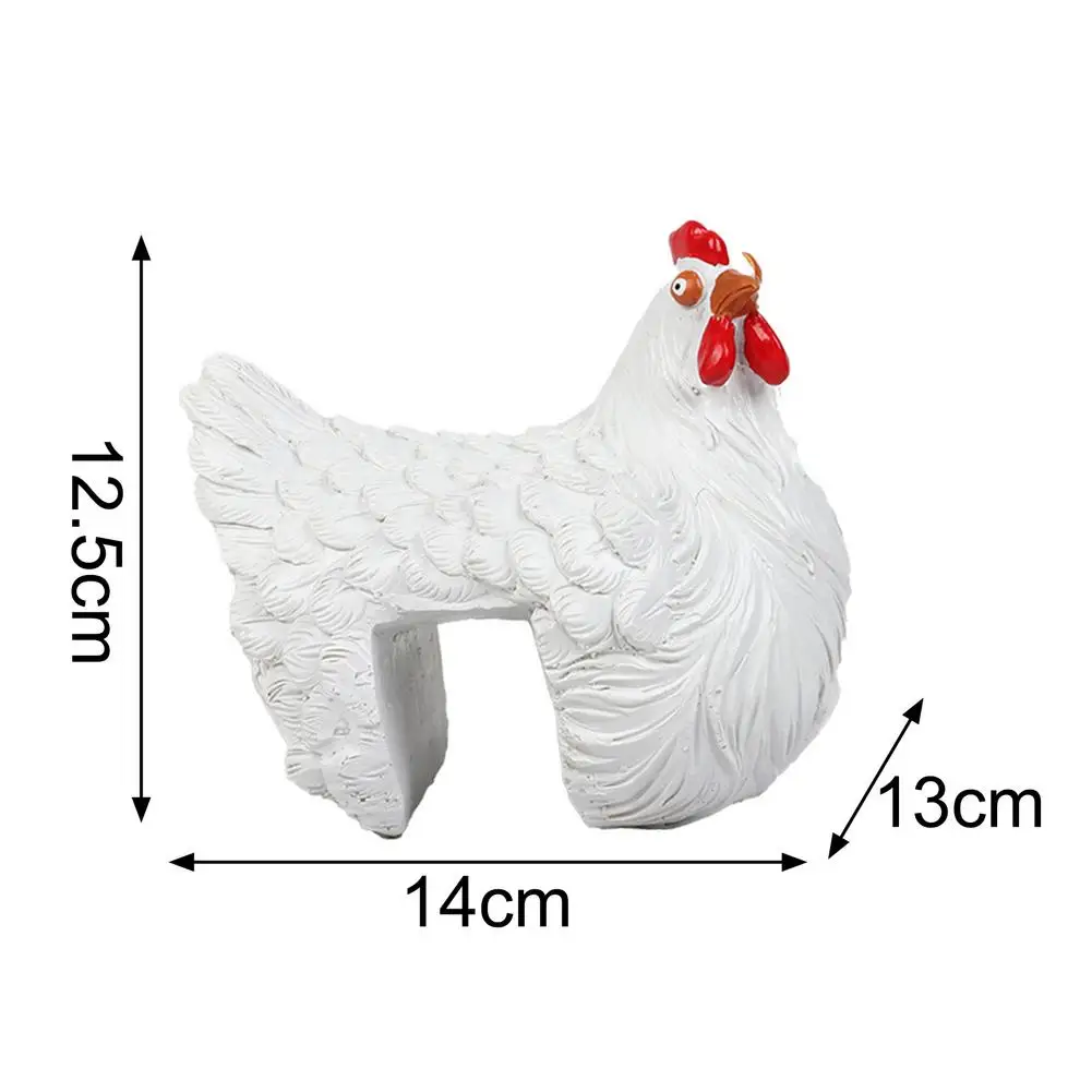 

Hen Statue Animal Ornaments Farm Animal Collectable Garden Sculptures For Garden Ladder Home Decoration Accessories