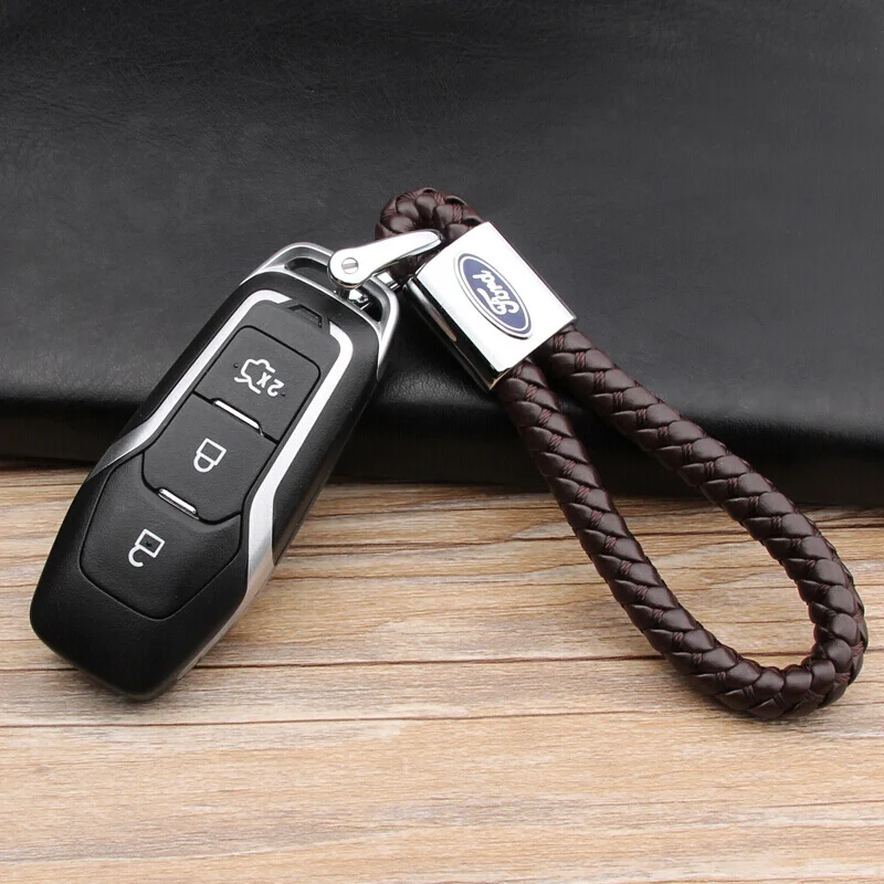 1 шт. креативный подарок подвеска трехцветный Кожаный Плетеный веревочный брелок