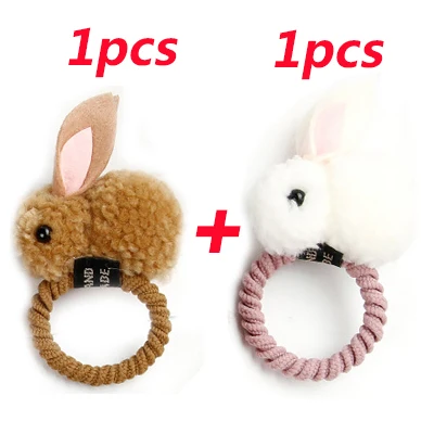 2pcs Style 3 Милые детские волосы для девочек, Бальные повязки на голову с бантиком, эластичная резинка для волос, резинка для конского хвоста, детские головные уборы, аксессуары для волос - Цвет: 2pcs Style 3