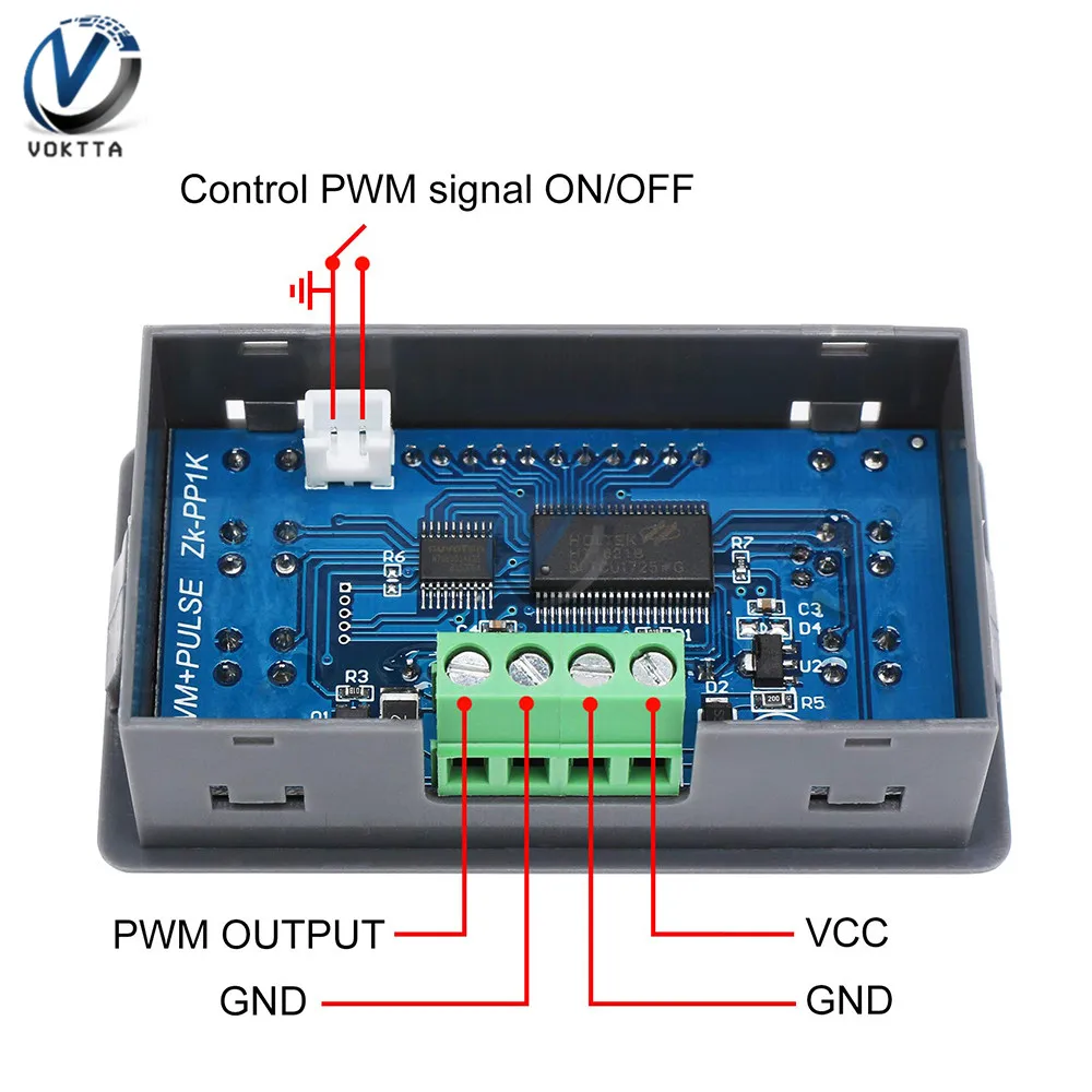 PWM генератор сигналов 1 канальный ЖК цифровой импульсный Частотный рабочий цикл