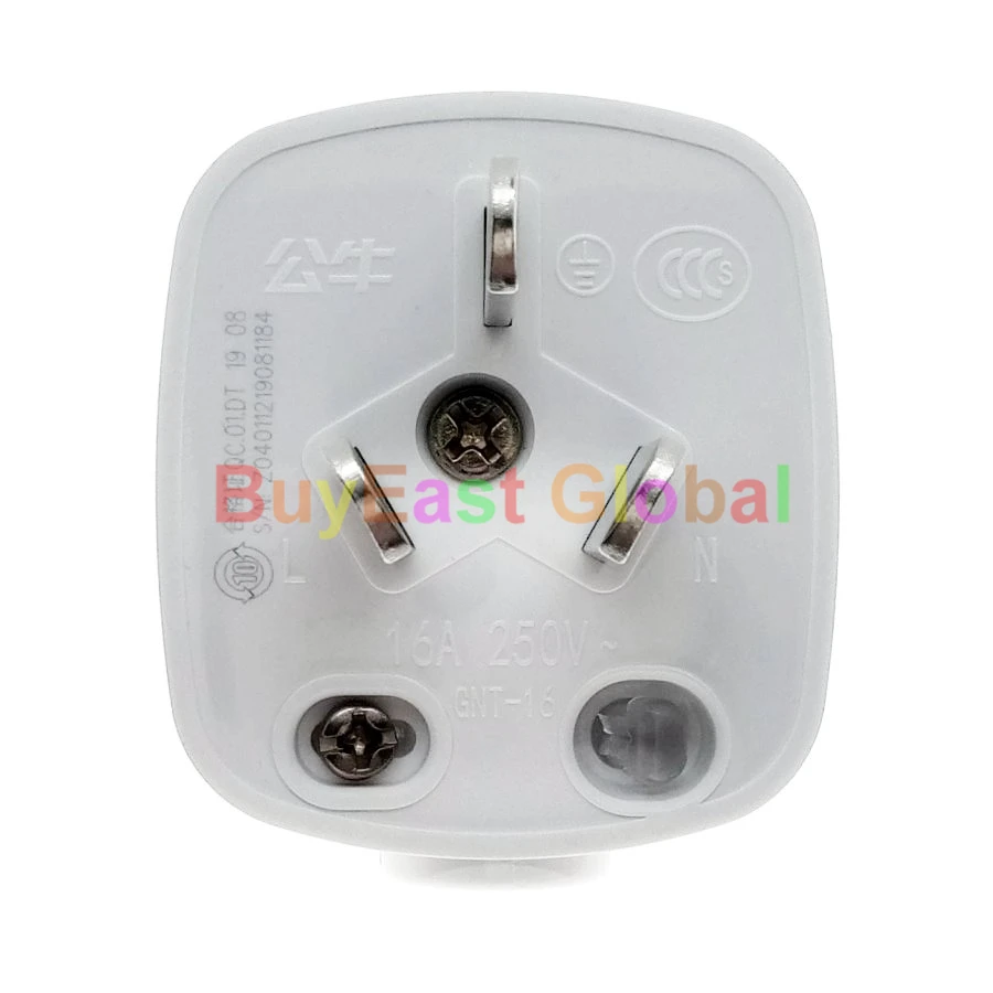 Китай(материк) 16Amp 3-гранный Pin типа «папа» основной Мощность штекер AC100~ 250V 16A(работы с xiao Mi умный спутник