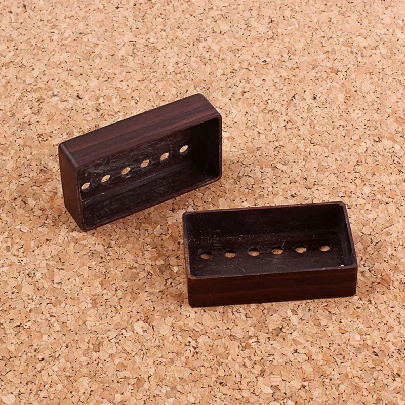 

50/52mm Rosewood Electric Guitar Humbucker Pickups Protector Cover Set of 2 with 4Pcs Guitar Repair Kit