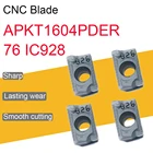 10 шт. APKT1604 PDER 76 IC928 карбидные резаки APKT 1604 лезвие торцевая фреза токарные инструменты с ЧПУ Поворотная вставка