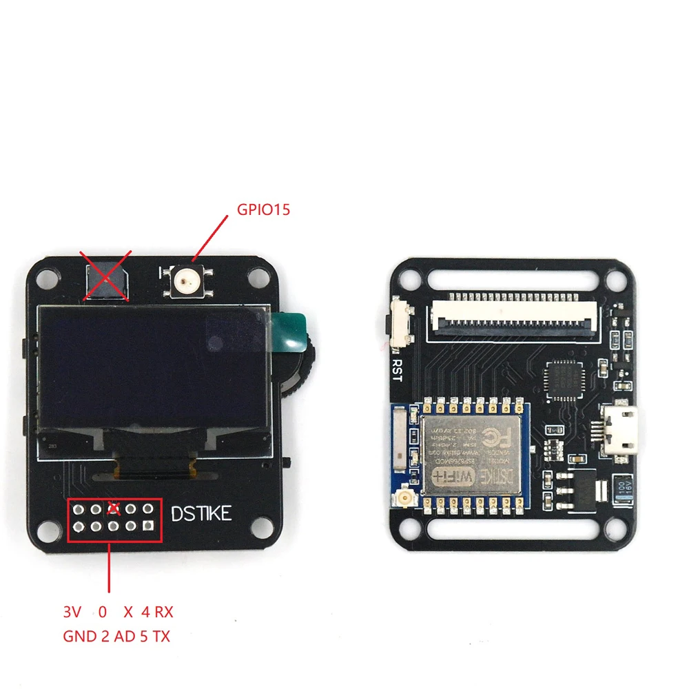 DSTIKE Deauther часы V1 беспроводные WiFi ESP8266 программируемый макетная плата с Ремешок OLED