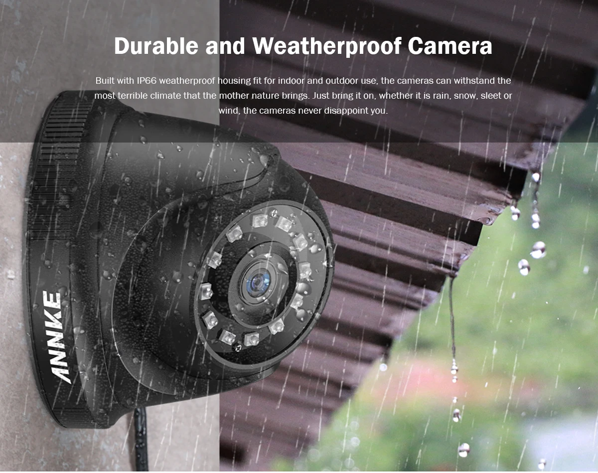 ANNKE 4CH H.264+ 1080P Lite система видеонаблюдения DVR 4 шт 2.0MP ИК ночного видения Купольные Камеры видеонаблюдения 1080P комплект видеонаблюдения
