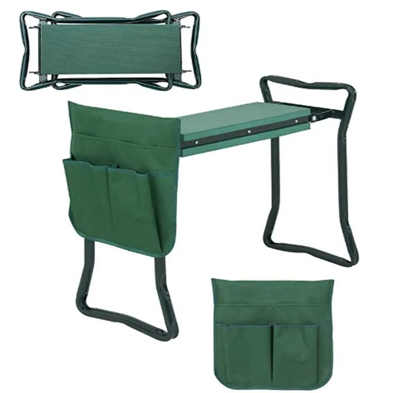Складной садовый месильник и сиденье с мешочками для инструментов прокладка из