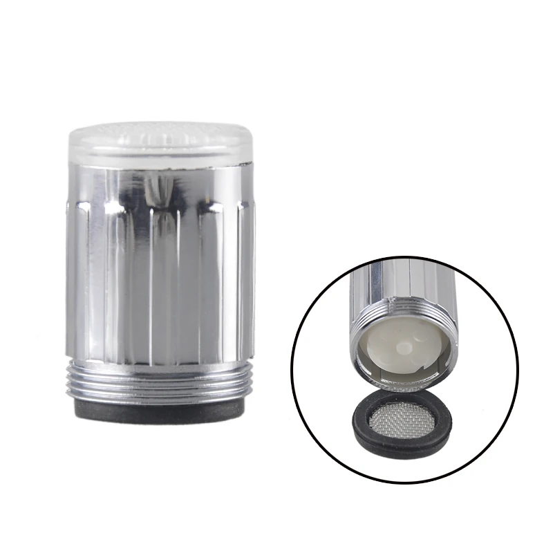 LED Light Water Faucet Tap Heads Temperature Sensor RGB Glow Shower Stream Bathroom 7 Color Changing Mini Kitchen Faucets | Обустройство