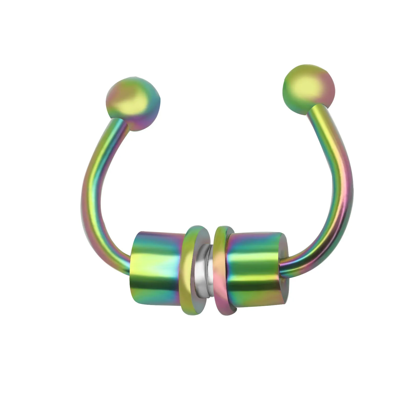 

Stainless Steel Earring Clip Nose Ring Reusable Fake Magnetic Non Piercing Nose Hoop for Men Women Party Birthday Wedding Gift