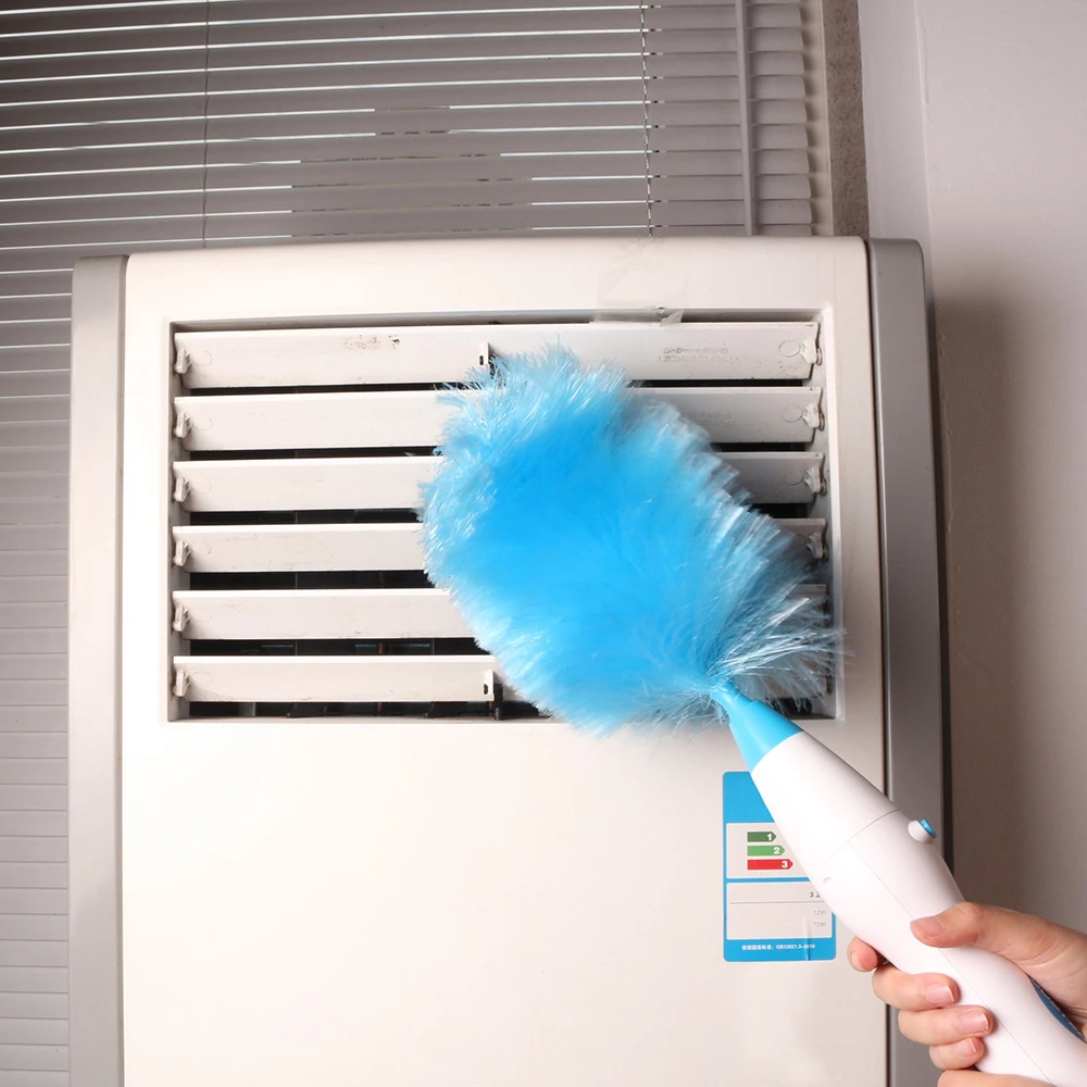 

Electric Spin Duster Feather Duster Retractable Microfiber Cleaning Brush Hand Dust Duster Brush Removal Tool with 2 Brush Head