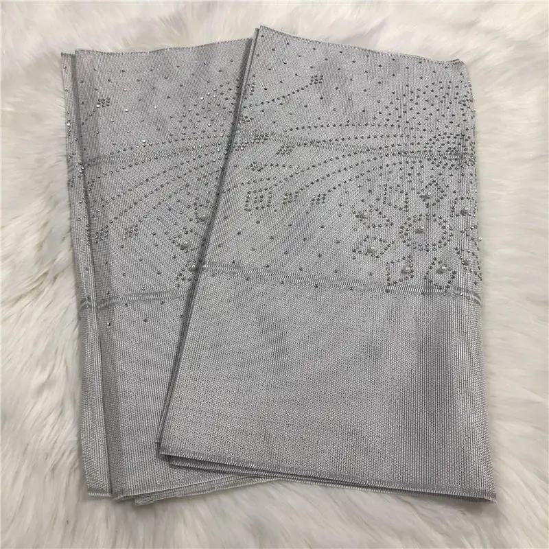 Африканский gele головной убор aso oke головной убор с бисером нигерийские Стразы gele головной убор мода для вечерние 2 шт./лот-AH30 - Цвет: 32