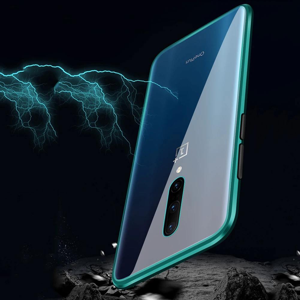 360 Полный Магнитный адсорбционный чехол для OnePlus 7 Pro металлический магнит бампер