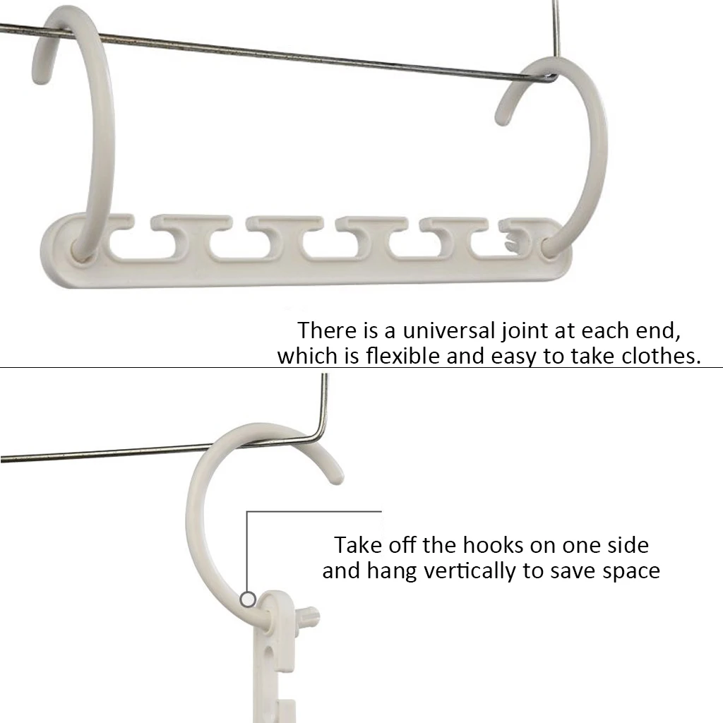 Белые вешалки для одежды 8 шт. хранения органайзер мульти волшебный шкаф чудо