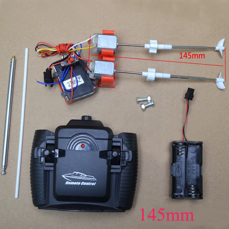 1 комплект DIY RC лодок полный деталей 4 канальный беспроводной зарядный вал + пульт
