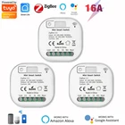 Умный светильник ключатель света Tuya Zigbee, автоматический выключатель для умного дома, поддерживает двухстороннее управление, работает с Alexa Google Home