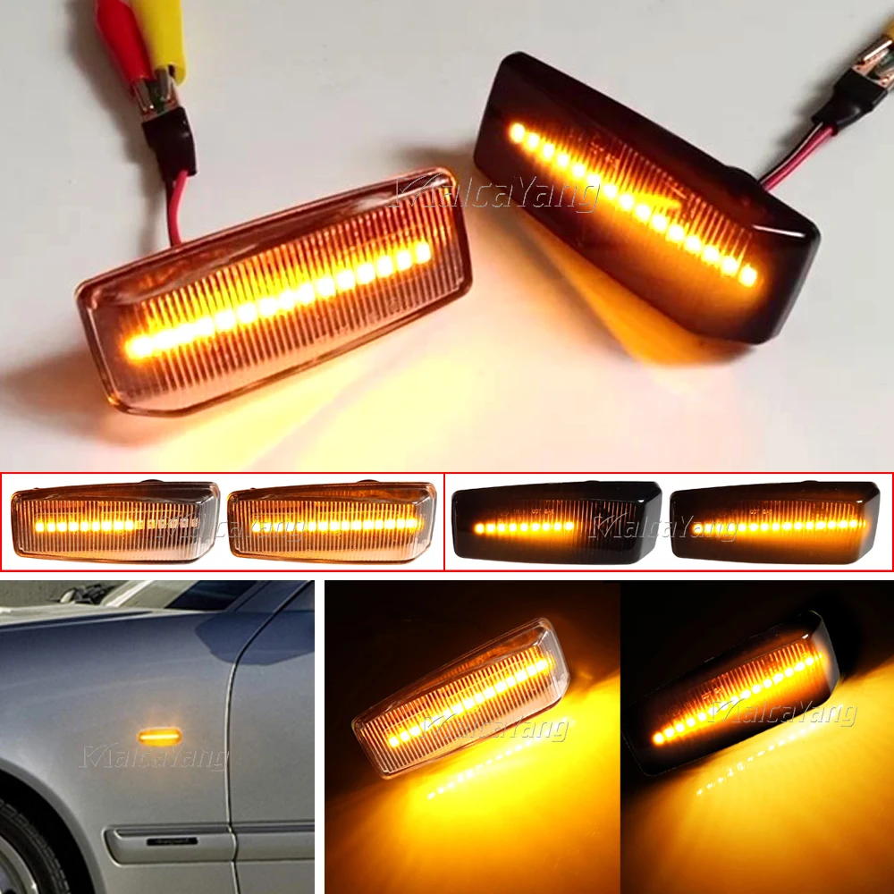 

Dynamic Blinker For Mercedes-Benz W201 190 W202 W124 W140 R129 SL-CLASS LED Turn Signal Side Marker Light Sequential Lamp