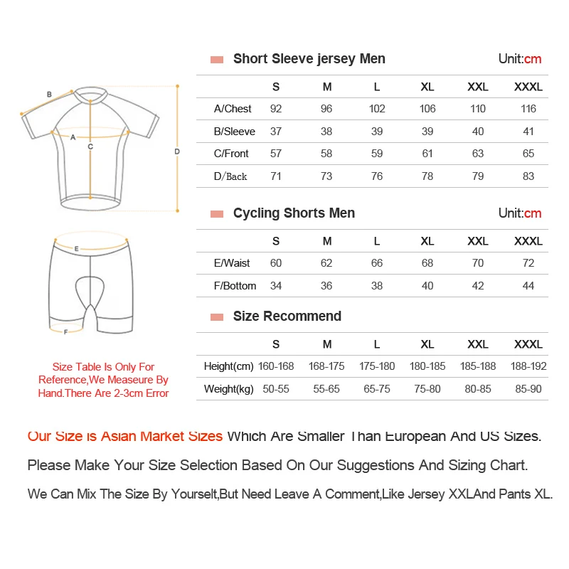 Aogda Новый Профессиональный велосипедный комплект мужская летняя велосипедная