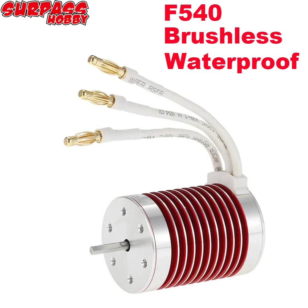 

SURPASS HOBBY motor F540 Platinum Waterproof 4370KV 3930KV 3300KV 3000KV Brushless Motor for 1/10 1/12 RC Car Truck Monster