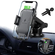 Wireless Car Charger 15W Qi Fast Charging Auto-Clamping Car Mount for iPhone 12 11 Xs Max XR 8 Plus Samsung S20 S10+ Note10 Plus