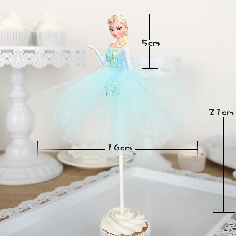 Фата для торта Disney Frozen elsa и anna princess девочек топперы тортов на день рождения