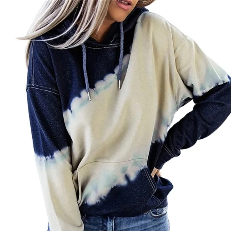 Женская толстовка с капюшоном и принтом свободного покроя | одежда