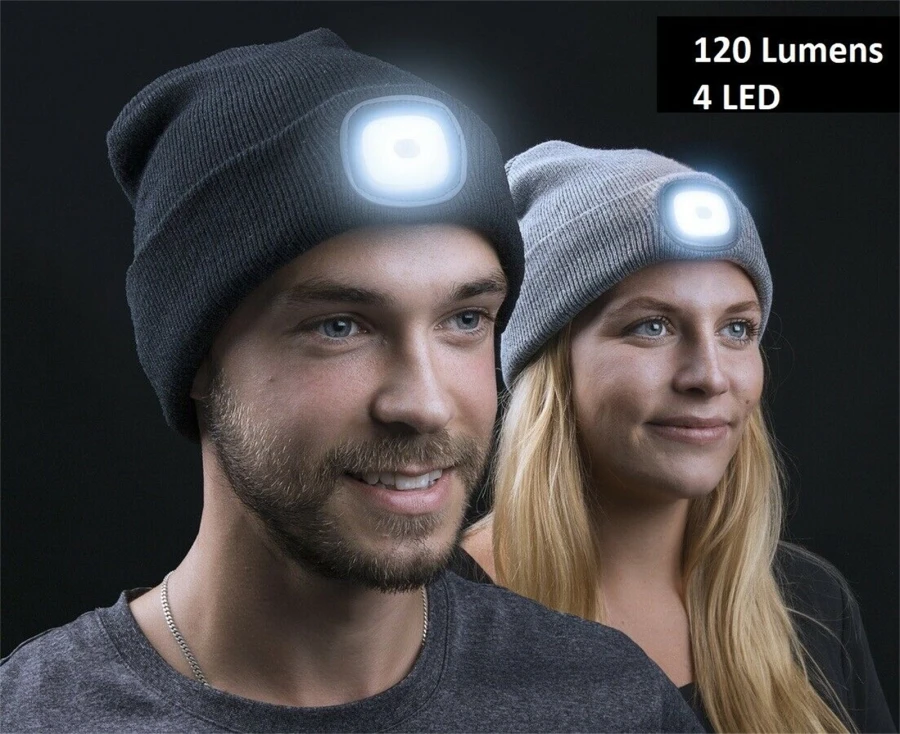 

Новинка 2021, светящаяся вязаная шапка со светодиодной подсветкой, Шапка-бини, Теплая Шапка-бини для женщин и мужчин, Вязаная Шапка-бини в стил...