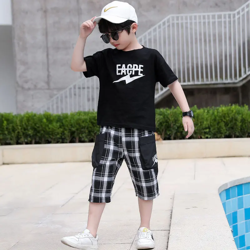 2021 летние комплекты одежды для маленьких мальчиков Для детей и подростков с