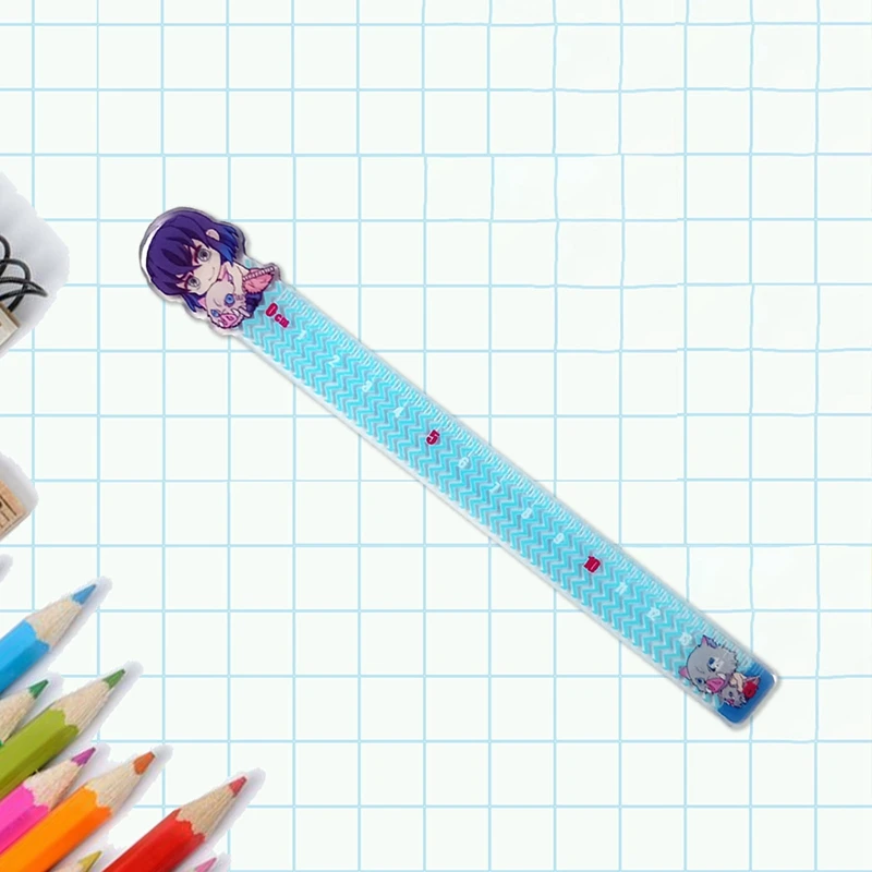

New Style Creative Anime Demon Slayer: Kimetsu No Yaiba Cosplay Ruler Measuring Scale Students Cartoon Measure Ruler Gift