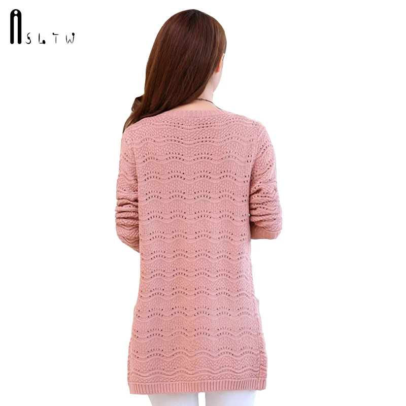 ASLTW Female Cardigan Sweaters Spring And Autumn Long Sleeve Hollow Knitwear Coat Sweater For Women |