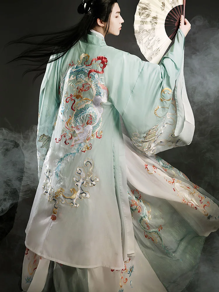 

Original Men's and Women's Hanfu Heavy Industry Embroidery, Waist-length Skirt, Large-sleeved Shirt Grand Wedding Dress Handmade