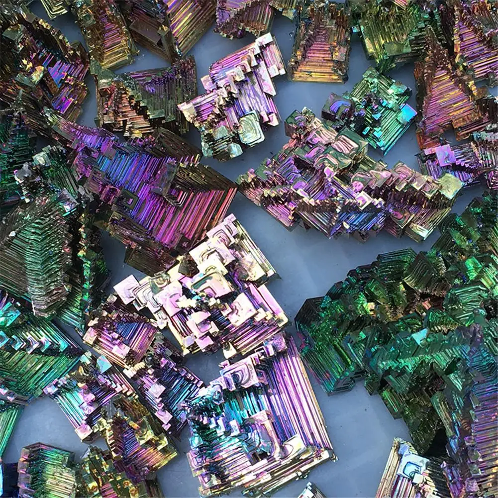 Нестандартные Редкие радужные камни из титана висмута драгоценный камень