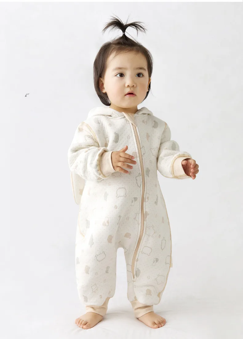 

2021 Autumn And Winter New Children's Clothing Infant Romper Suit Men And Women Baby Warm Long-sleeved One-piece