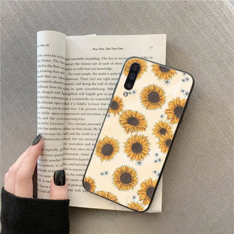 

Daisy Sunflower painting flowers Phone Case For Samsung galaxy S 9 10 20 A 10 21 30 31 40 50 51 71 s note 20 j 4 2018 plus