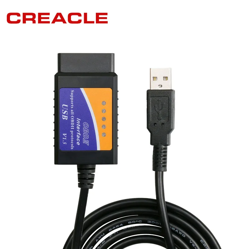 Автомобильный считыватель кодов OBD/OBDII OBD2 сканер ELM327 USB автомобильный
