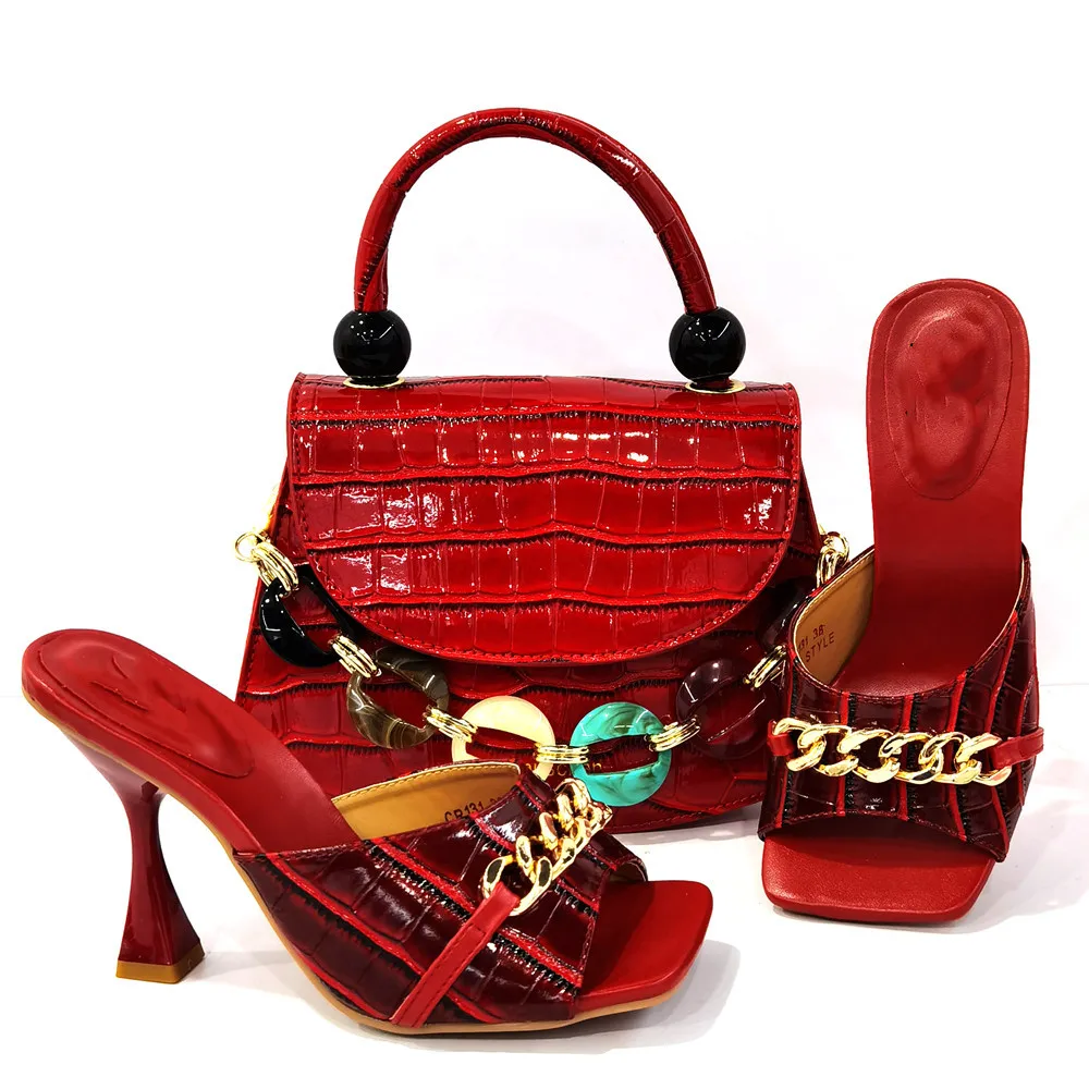 

Elegant Green Women Shoes Match Handbag Set African Dress Pumps With Metal Decorate For Party CR131,Heel 10.2CM