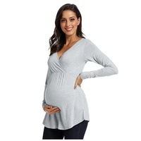 nursing top maternity shirt nursing tops breastfeeding shirt long sleeve plus size clothing for pregnant women