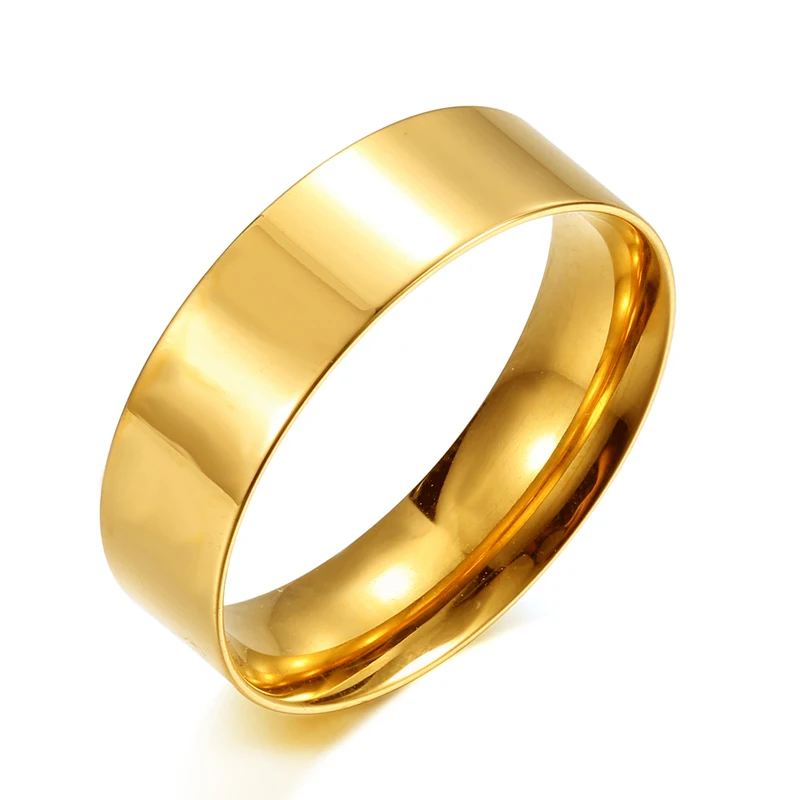 Мужское кольцо из глянцевой титановой стали мужское модное властителя простые