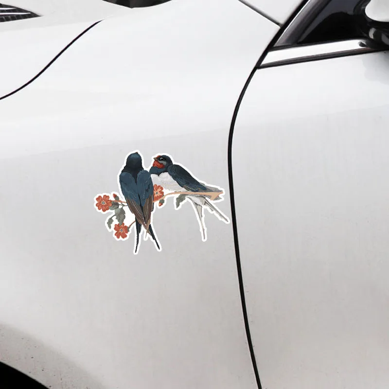 

16*12.5cm Swallow That Love Each Other Car-Sticker Automobiles Motorcycles Window Bumper Laptop Vinyl Decal PVC Decorative Goods