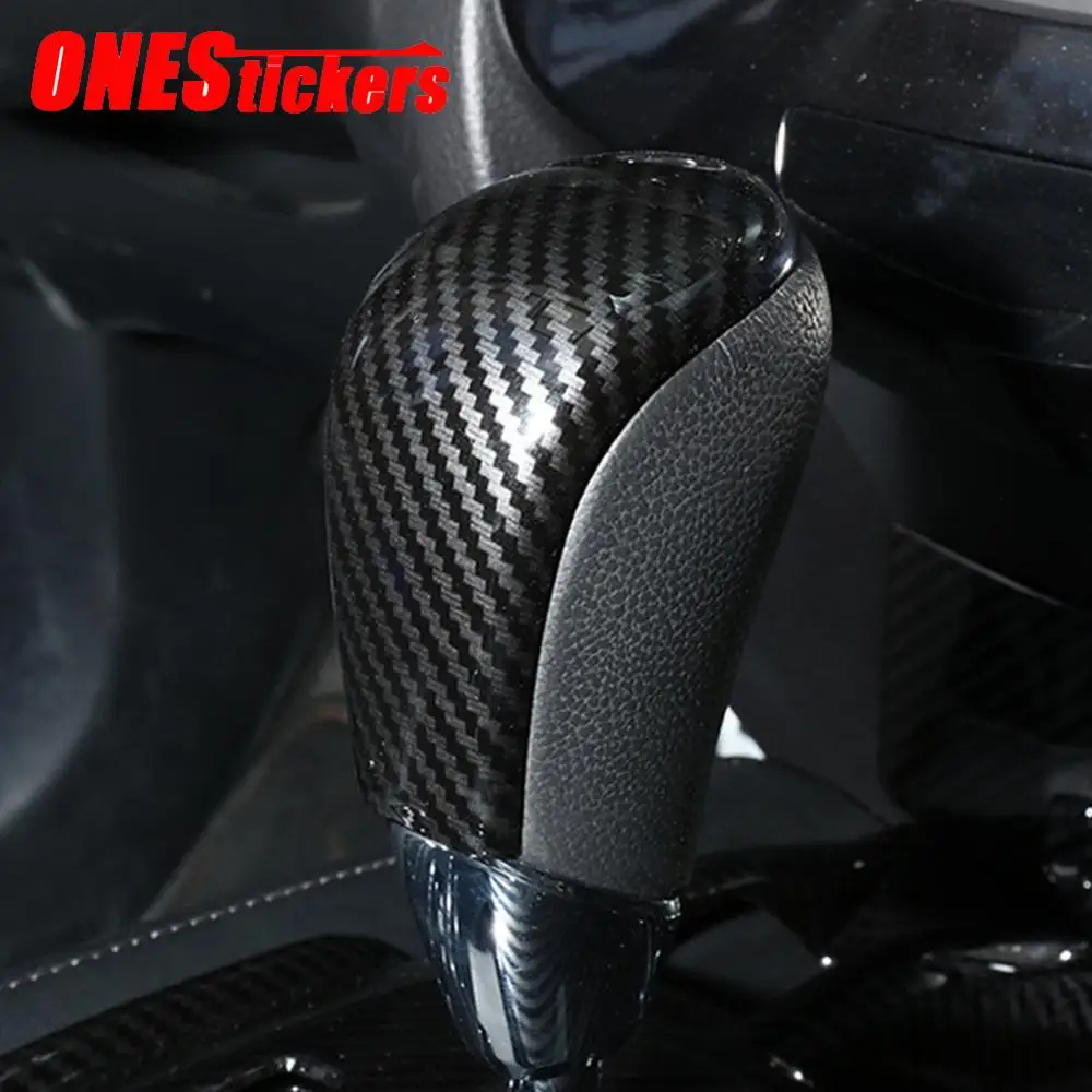 Углеродное волокно ручка переключения передач центральная консоль крышка