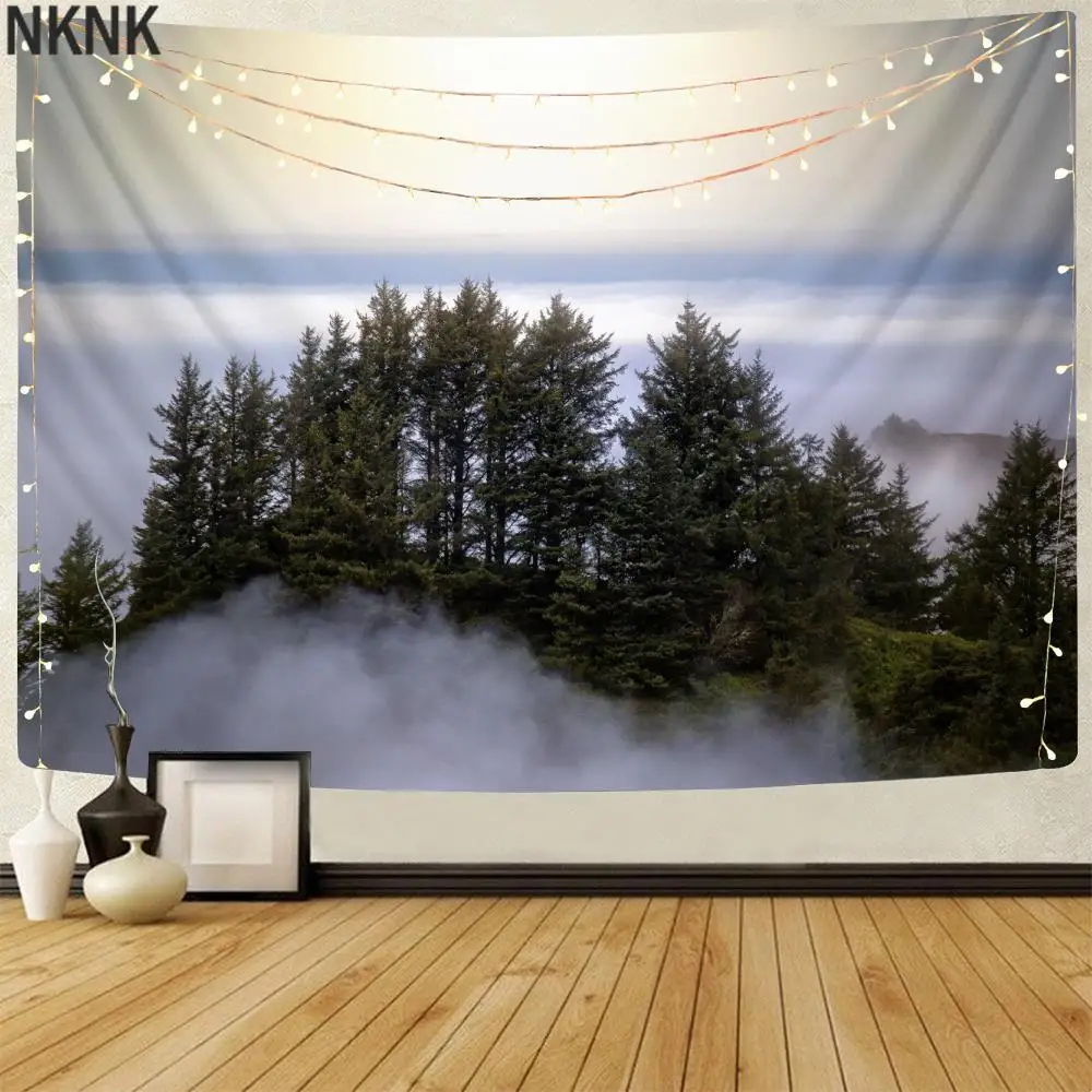 

NKNK Natural Tapiz Psychedelic Rug Wall Forest Wall Tapestry Scenery Home Tapestrys Wall Hanging Boho decor Witchcraft Printed