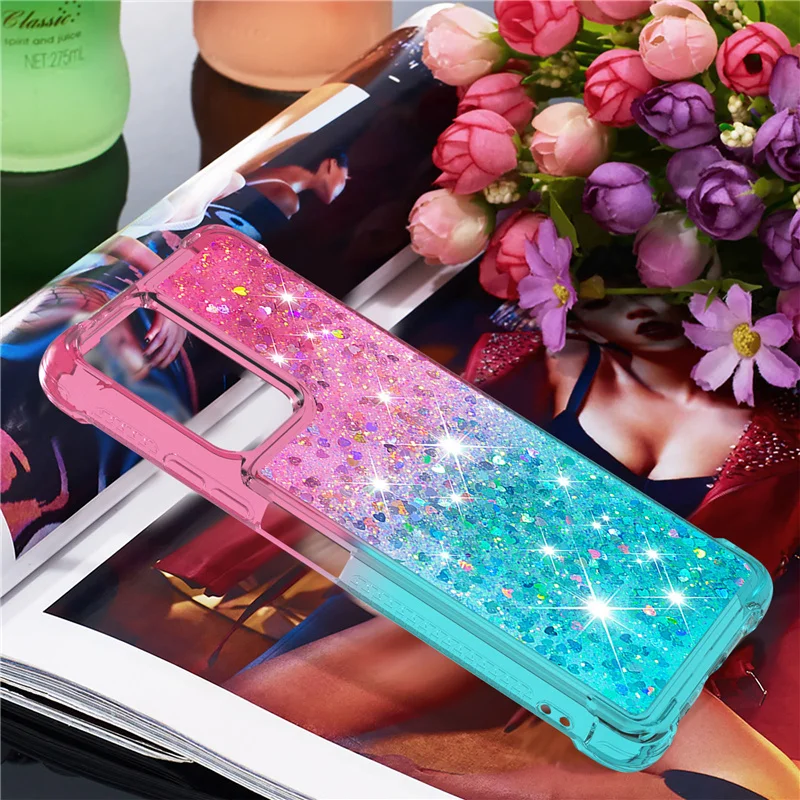 

Quicksand Phone Case For Xiaomi Redmi Note 10 Pro Max Note 10S 9 9T 5G Cases Soft TPU Dynamic Glitter Liquid Back Cover Funda
