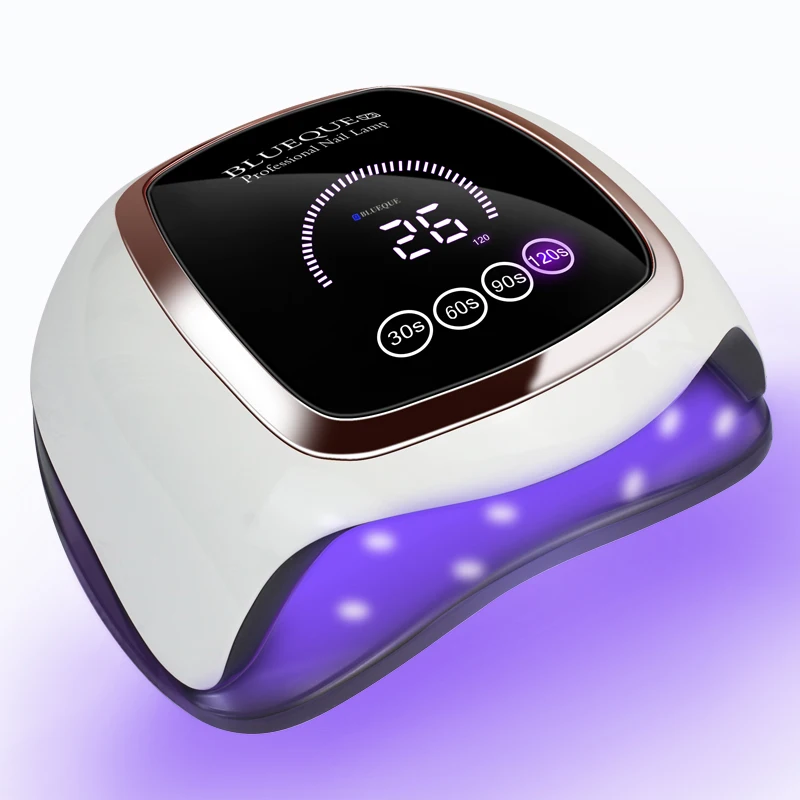 Светодиодный УФ лампа для сушки гель лака ногтей с ЖК дисплеем автоматический