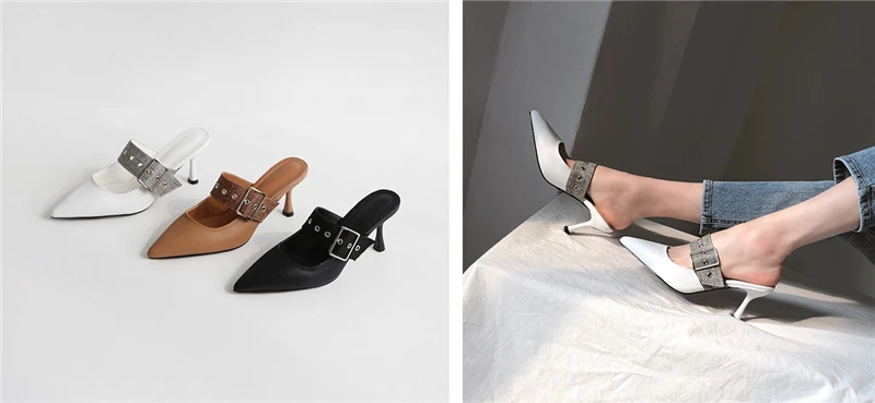 Spring new women's pointed heel shoes