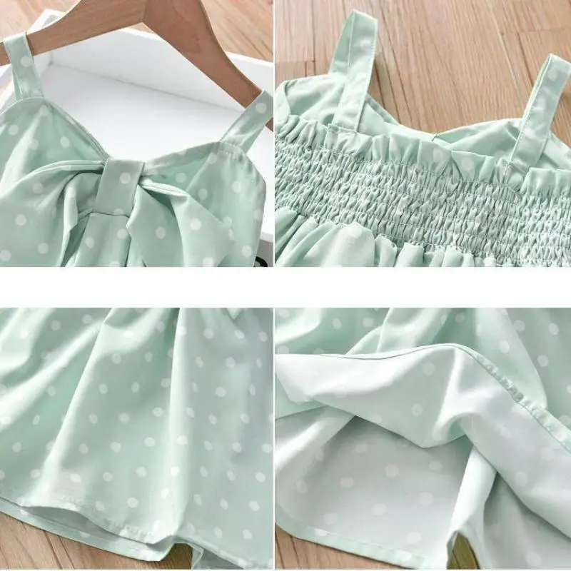 

Girls Dresses Kids Summer Sleeveless Strap Princess bow Suspender skirt Flower Print Children Clothes Girls Casual Sundress 1-8t
