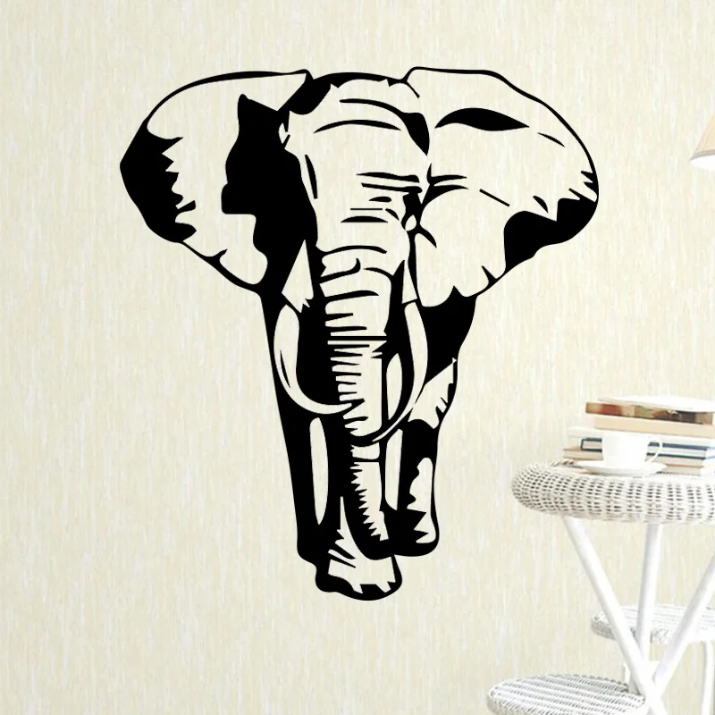 Pegatina de pared de elefante para niños, decoración de pared de dormitorio,...