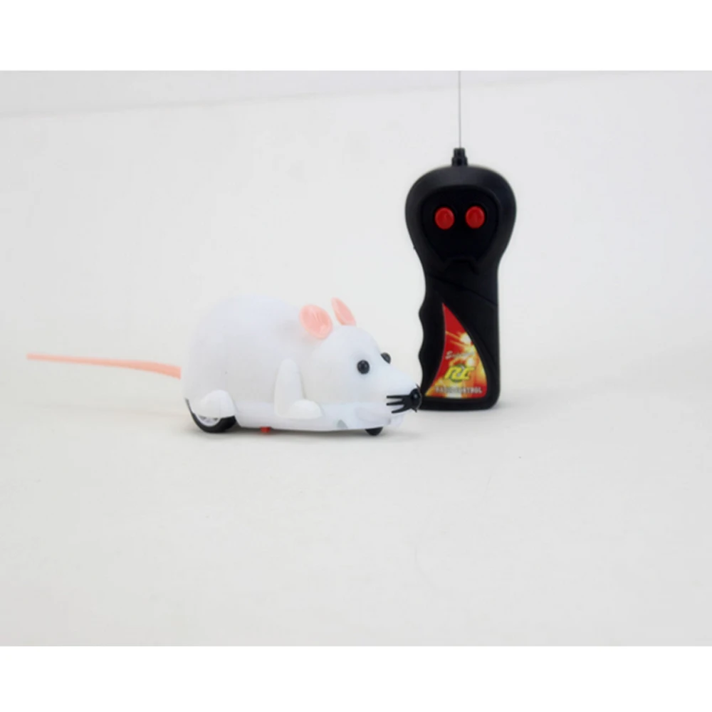 Игрушки для кошки-мышки, беспроводные радиоуправляемые мышки для котов, игрушки, пульт дистанционного управления, мышь для детей, игрушки, забавные игрушки для игры в мышь, рождественские подарки для кошек - Цвет: White