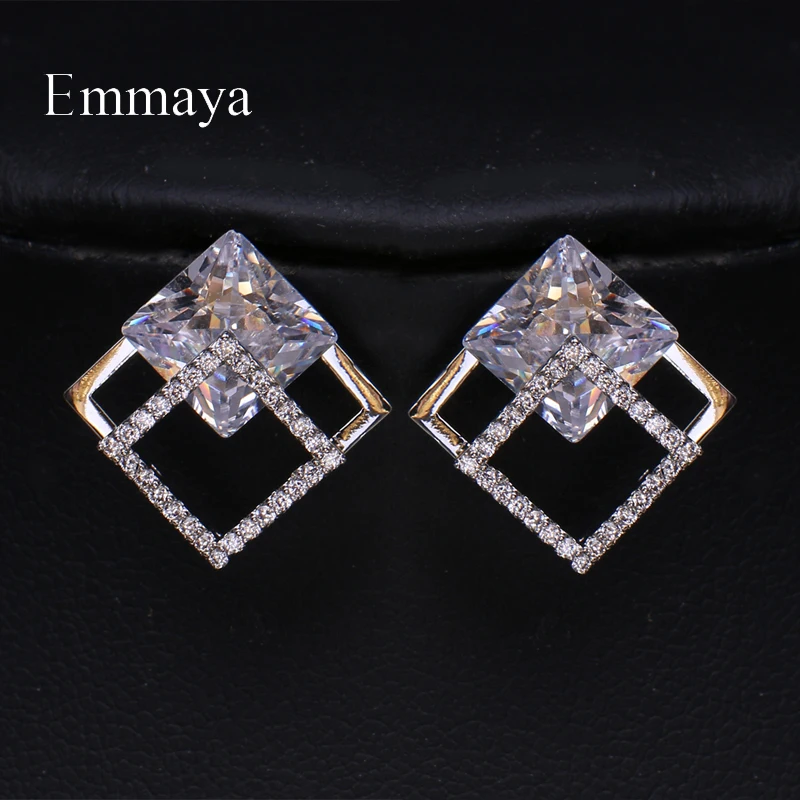 

Модные Двухслойные серьги Emmaya геометрической формы с искусственными вырезами, стильное привлекательное украшение для вечеринки