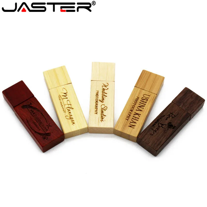 JASTER высокоскоростной USB 2 0 Пользовательский логотип Деревянная Карта памяти usb