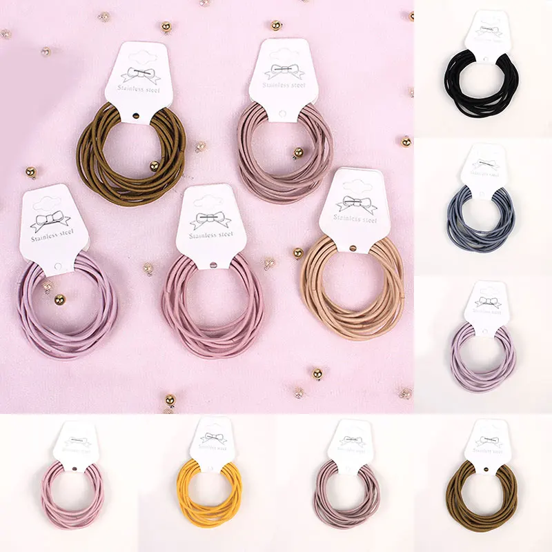 10 шт./лот аксессуары для волос женские резинки эластичная резинка повязка на