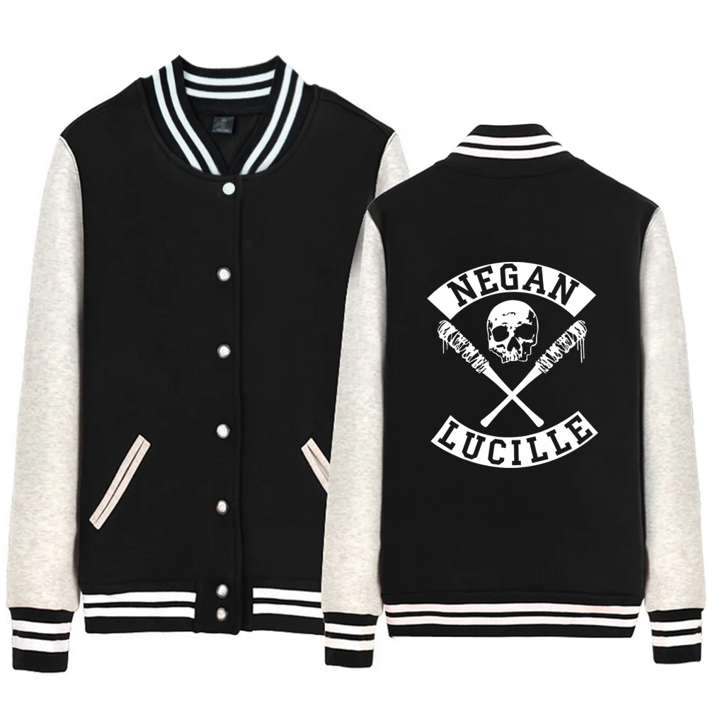 

Man jacket Boy Coat Baseball R.I.P. Walking Dead Skull Head Negan Lucille Zombie Evolution Don't Fleece Autumn Winter ZIIART